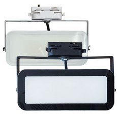 데이온 led 레일 사각 투광등 35W 투광기 카페 옷가게 디스플레이, 블랙바디, 주광색 6500K, 1개