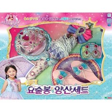 영실업 시크릿쥬쥬 별의 여신 요술봉 양산세트, 혼합색상