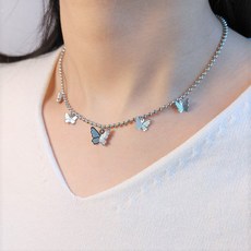 나비 볼 체인 목걸이 2컬러