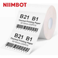Niimbot B1 B21 라벨프린터 라벨지, 1개, 사각화이트30x170