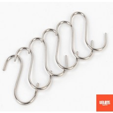 욕실청소도구정리 철망 에스자 고리 메쉬망후크 6P, 기본, 기본