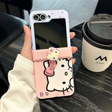 갤럭시z플립7 z플립3 z플립4 z플립5 z플립6 힌지보호 투명 실리콘 애니메이션 귀여운 고양이 핸드폰케이스