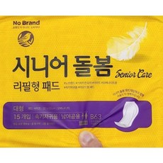 노브랜드 시니어돌봄 리필형패드 오버나이트 15입 x3개, 대형, 15개입, 3개