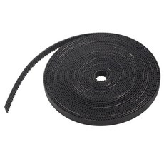 2m 2gt 6mm 고무 풀리 타이밍 벨트 + 2pcs 20t 치아 5mm 기어 풀리, 검정, 하나