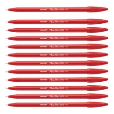 모나미 프러스펜 3000, Red, 10개
