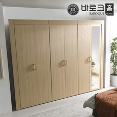 [바로크홈] 벤자민 9자 전신거울 장롱세트_메이플, 상세 설명 참조