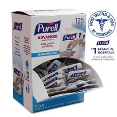 [핫 세일] 미국 정품! PURELL 퓨렐 일회용 손 소독제 125개입