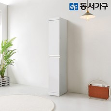 동서가구 퓨어 스마트바 300 주방 틈새 수납장 DF644298, 화이트그레이