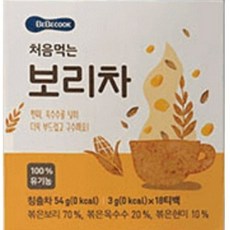 베베쿡 처음 먹는 시리즈, 처음먹는 보리차, 54g, 8박스, 18개입