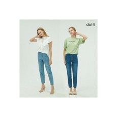 319150 도티 여성 릴렉스핏 밴딩 데님팬츠 2종