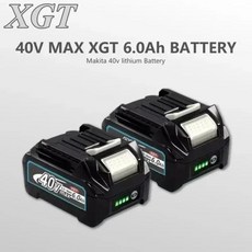 마키타 리튬 이온 배터리 40V MAX XGT 4.0Ah 10.0Ah BL4020 BL4080, 02 5.0ah battery, 한개옵션1