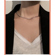 18k 여성용 반짝이는 목걸이 레이어드목걸이 쇄골 목걸이