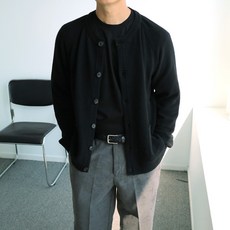 남자라운드넥가디건