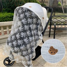 선 유리 유모차 앞 고래 커튼 체리 스크린 원사 커버 복숭아 메쉬 양산 INS 모기장, 5, 1개