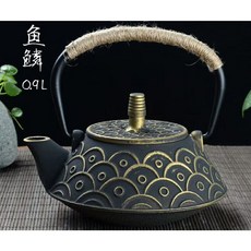 주물 다리미 티팟 차 주전자 끓는 물 주방 찻주전자 다도 액세서리 900ml, 초콜렛