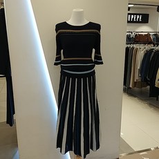 블루페페 >**< 하의류 **스커트 ** !! 메탈릭 컬러 믹스 패턴 롱 니트 스커트_동수원점