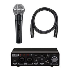 SHURE SM58SK 슈어 정품 다이나믹 마이크, SM58 SK 마이크+스테인버그 ur22c