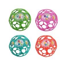 Oball Rattle 오볼 래틀 / 소프트 공 4가지 색, 핑크, 1개