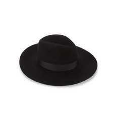 삭스 피프스 애비뉴 울 와이드 브림 페도라 BLACK 120839