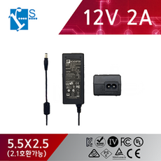 12V 2A 어댑터 RS-200/120-S325 직류전원장치 아답터 노트북 모니터어댑터, 1개