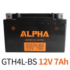 오토바이 밧데리 알파 배터리 GTX7A-BS 12V 7Ah, 블랙, 1개