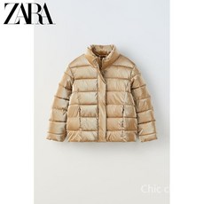 ZARA Special Picks 키즈 걸즈 광택 두꺼운 재킷 3121700 307