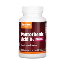 자로우 판톤텐산 판토텐산 500mg100캡슐 Pantothenic Acid B5, 1개, 100정