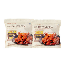 피코크 원주 진미 양념치킨 750g, 2개
