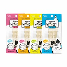 [캣츠미어] 냥이코기 고양이 통살고기 닭가슴살, 오리지날6+오징어맛6+새우맛6+게맛6, 24개, 22g