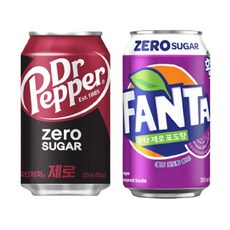 355ml 혼합 닥터페퍼 제로 12개 + 환타제로 포도 / 총 24개, 1세트