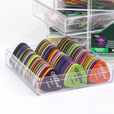 기타피크 100개 세트 통기타 일렉 우쿨렐레 겸용 피크, U. 두께 6개 각 3개씩  무료 픽박스