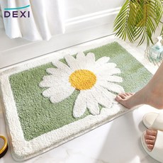 DEXI 부드러운 도톰 극세사 욕실 화장실 현관 미끄럼방지 논슬립 프리미엄 욕실 발매트, Green, 1개