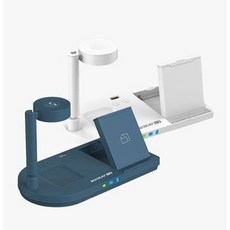 뮬라이 맥세이프 고속 무선 충전기 아이폰 애플워치 갤럭시 3IN1 멀티 충전 갤럭시워치 핸드폰, 삼성 - 네이비