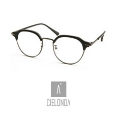 CIELONDA 헥스 블랙 하금테 안경 HEX BLACK BACK Gasses