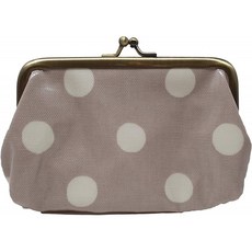 부드러운 새끼 사슴 헝겊에 Cath Kidston '버튼 스팟'레트로 스타일 걸쇠 지갑