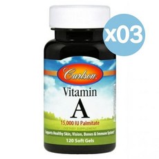 Carlson Labs 칼슨 랩스 비타민 A 15 000IU 팰미테이트 120개입 3팩 Vitamin Palmitate 15000IU, 120정, 3개