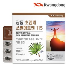 광동생활건강 광동 쏘팔메토쎈 로르산 115 60캡슐 1박스 2개월분 아연, 60정, 1개