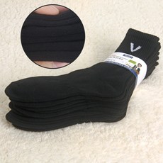 남성용 텐션좋은 고강도 ATB 두꺼운 쿠션 스포츠 작업 연사V 통파일 양말 5족묶음, 그레이