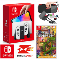 닌텐도 스위치 OLED모델, OLED-화이트+짱구는못말려탄광마을의흰둥이+9종악세사리