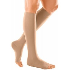 medi Duomed Soft (BS CCL 2) 무릎 오픈 발가락 베이지 색 아래 압축 스타킹