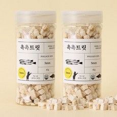 고양이전용 동결건조 촉촉트릿 - 북어 45g x 2개 - 하루올데이동결건조북어트릿