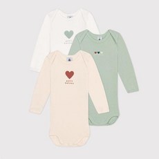 (백화점 상품) 쁘띠바또 [시즌OFF 20%][24SS] 쓰리하트 바디수트 3팩 NUS43NB08F_MC 1933727