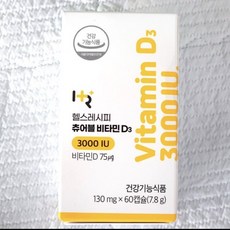 경동제약 츄어블 비타민D3 3000IU 60캡슐, 60정, 1개