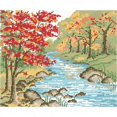 자수천국 단풍구경(3D보석자수)-ydb0381 DIY 보석십자수 재물 금전 돈들어오는 그림 풍경
