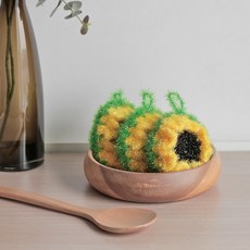 핸드메이드 수제품 아크릴 수세미 해바라기