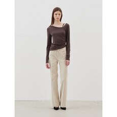 [르세지엠] 코듀로이 세미 부츠컷 팬츠 - 베이지