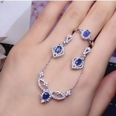 천연블루사파이어셋트