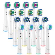 브라운용 칫솔 교체 헤드 리필 구강 B 전동 칫솔 Pro 000 Pro 3000 Pro5000 Pro7000 바이탈리티 플로스 액션, 06 16 Assorted, 한개옵션1, 1개