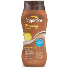 코페르톤 태닝 로션 UVA / UVB SPF 15 - 8 온스