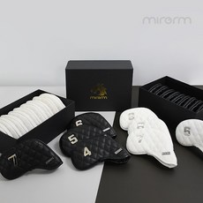 미르오름 베누스 퀼팅 골프 아이언커버 9pcs, 1번 블랙, 9개